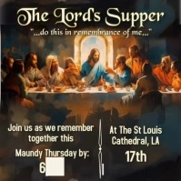Black The Lord's Supper Square (1:1) template