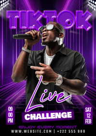 Black TikTok Live Challenge A3 template