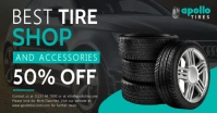 Black tire shop Facebook post template