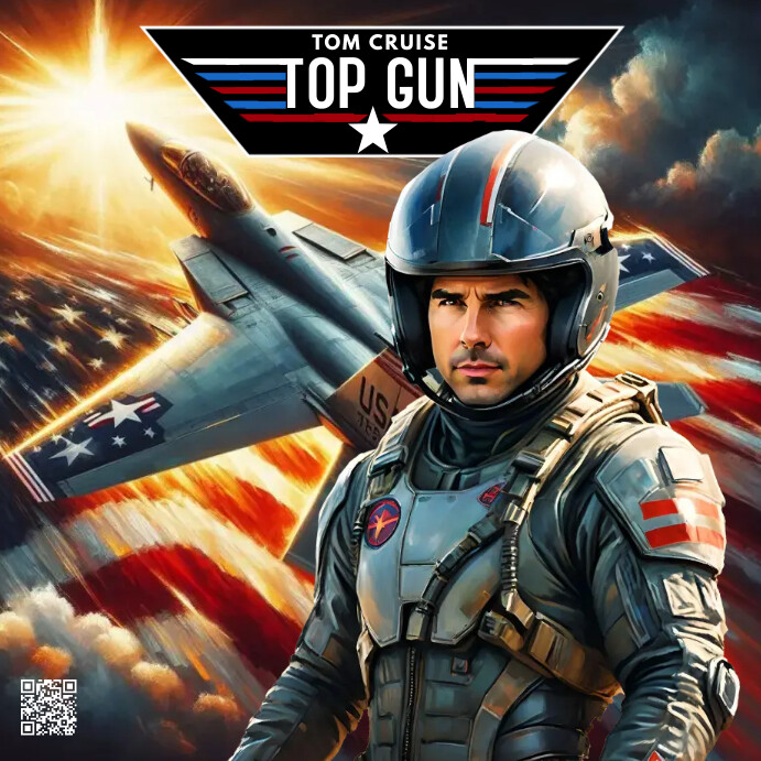 Black Top Gun Instagram Post Template PosterMyWall