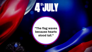 Black Typographic 4th Of July Quotes  Digital Display (16:9) template