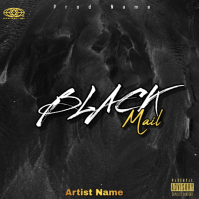 Black Typographic Album Cover Design Album Cover template