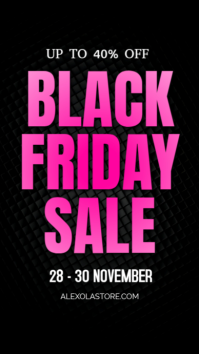 Black Typographic Black Friday Sale Instagram Story template