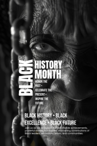 Black Black History Month Tumblr Graphic Template