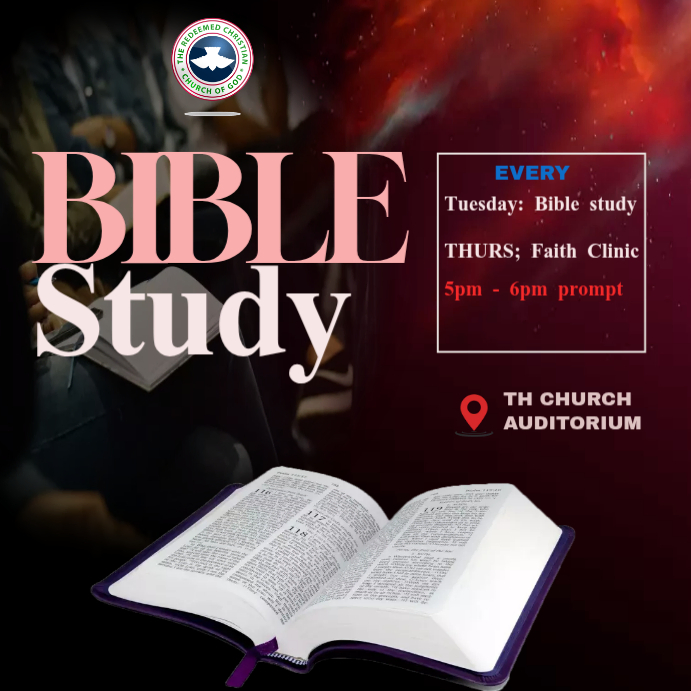 Black Typographic Church Bible Study Instagram Post Template | PosterMyWall