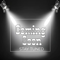 Black Typographic Coming Soon  Instagram Post Instagram-bericht template