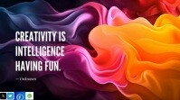 Black Typographic Daily Motivation Digital Display (16:9) template