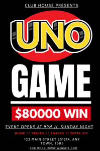 Black Game Night Event Poster Template
