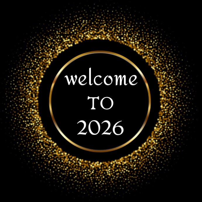 Black Typographic Happy New Year Design Instagram Post Template ...