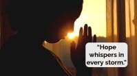 Black Typographic Inspirational Hope Quotes  Digital Display (16:9) template