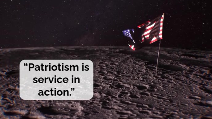Black Typographic Inspirational Patriotism Quotes  Digital Display (16:9) template