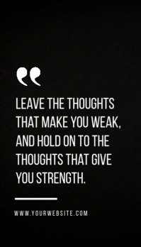 Black Typographic Inspirational Quote Business Card Visitekaartje template