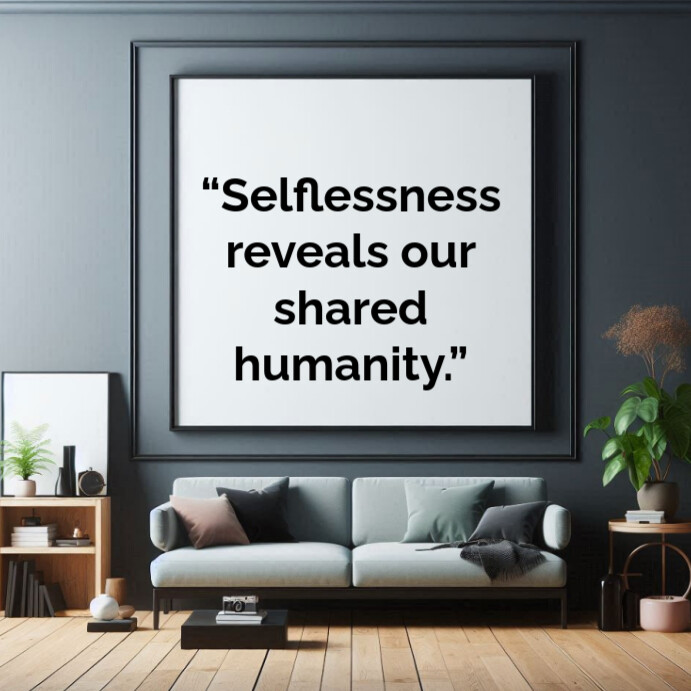Copy of Black Typographic Inspirational Selflessness Quotes Square (1:1 ...
