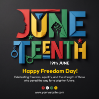 Black Juneteenth Celebration Instagram-Beitrag Template