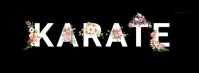 Black Typographic Karate Facebook Cover Photo template