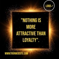 Black Typographic Loyalty Quotes  Instagram Post Wpis na Instagrama template