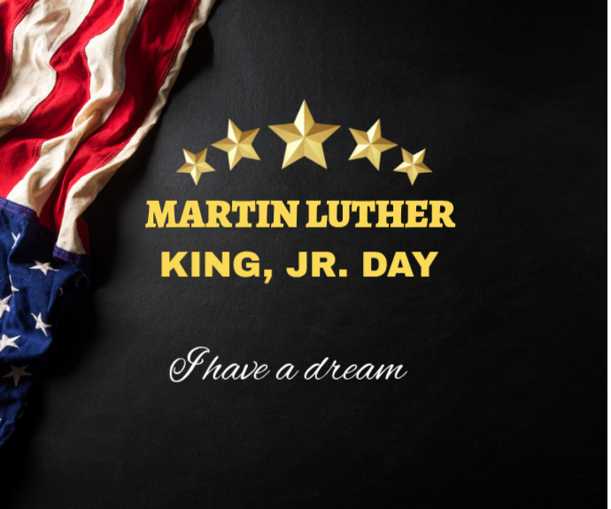 Black Typographic Martin Luther Medium Rectangle Template | PosterMyWall