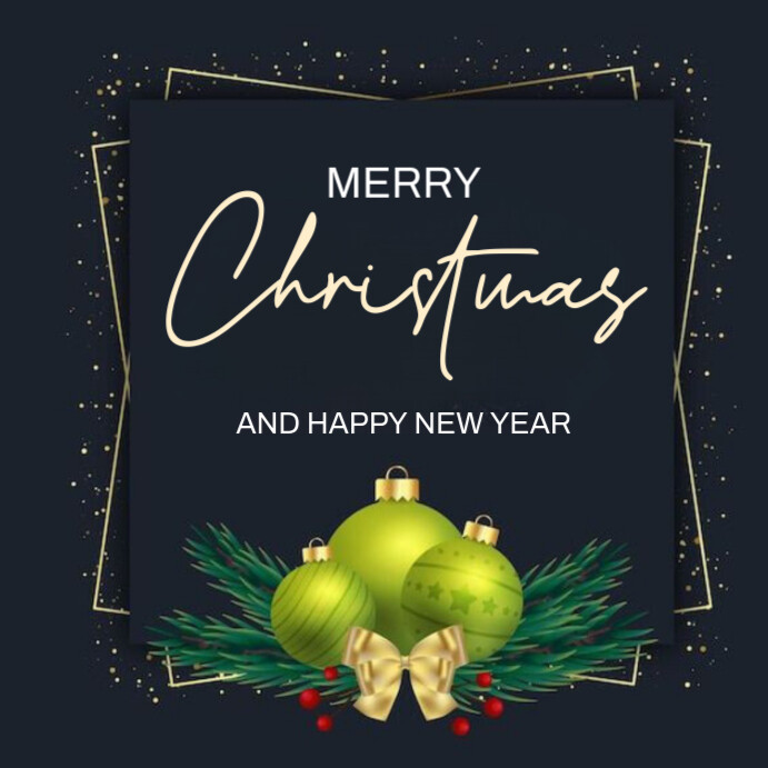 Copy of Black Typographic Merry Christmas And Happy New Year Instagram ...