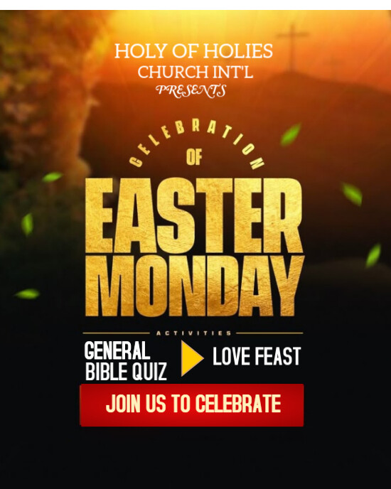 Black Typographic Minimal Modern Happy Easter Monday Church Fly He Is Risen Jesus Christ  Instagram template