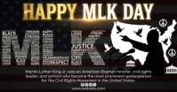 Black Typographic Mlk Day Facebook Shared Image template