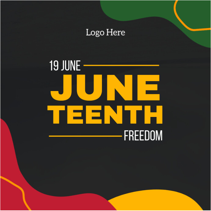 Black Typographic Modern Minimalist 19 June Juneteenth Celebration ...