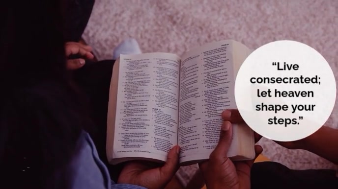 Black Typographic Motivational Consecration Quotes Digital Display (16:9) template