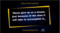 Black Typographic Motivational Quote Digital Display Video template