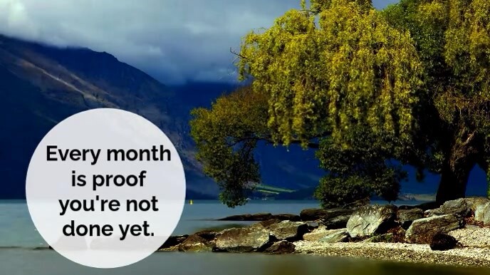 Black Typographic New Month Motivation Digital Display (16:9) template