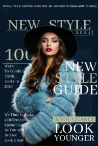 Black Typographic New Style 2024 Fashion Guide Poster  Poster template