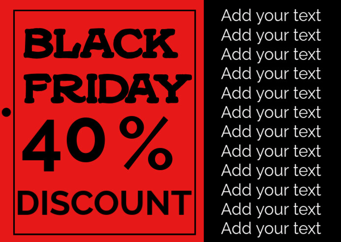 Black Typographic Price Tag Design A6 Template | PosterMyWall