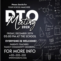 Black Typographic Pto Meeting | Pta Meeting Instagram Post template
