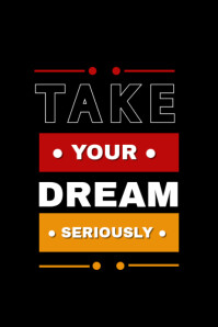 Black Typographic Quote Of Advice Poster template