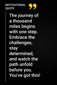 Black Typographic Quotes Poster Plakkaat template