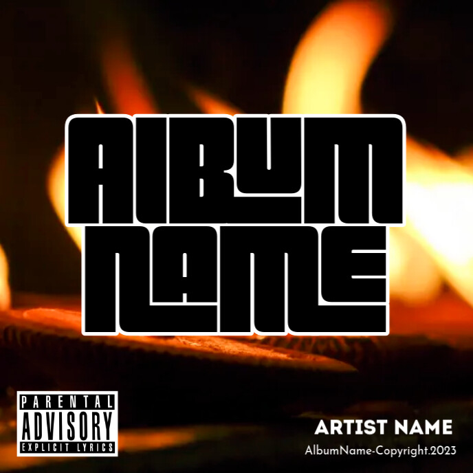 Black Typographic Rap Sampul Album Template | PosterMyWall