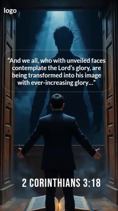 Black Typographic Reflection Of His Glory | Christian Inspirational Background Digital Display (9:16 template