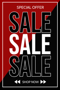 Hitam Retail Sale Promotion Poster Template