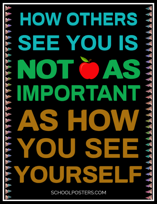 Black Typographic Self-Perception Flyer-Vorlage | PosterMyWall