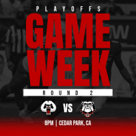 Black Typographic Sports Playoffs Instagram Post template