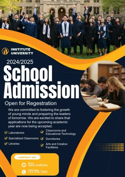 Black Typographic Student Application Drive A4 template