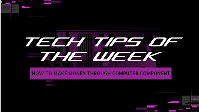 Black Typographic Tech Youtube Thumbnail template