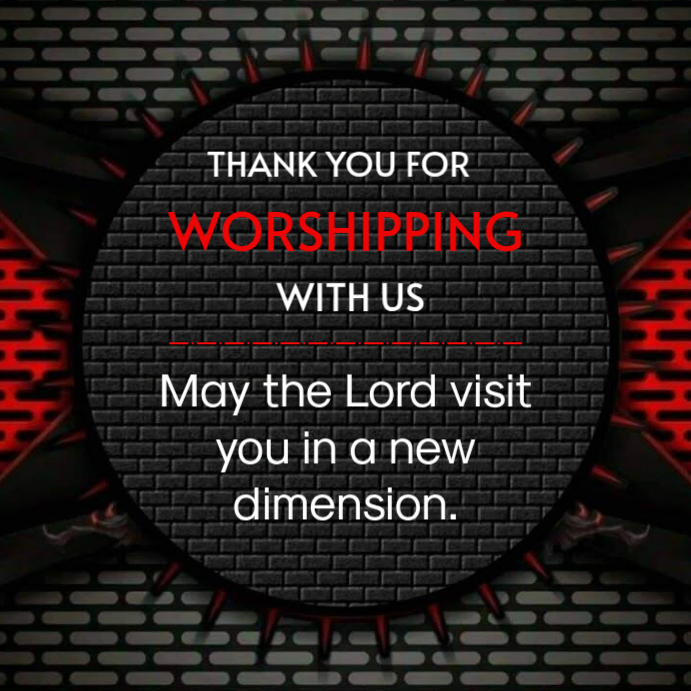 Black Typographic Thank You For Joining Us In Worship Instagram Post ...