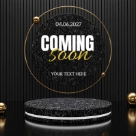 Black Typographic Thank You  Square (1:1) template