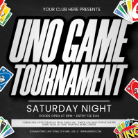 Black UNO Game Tournament Instagram Post Template