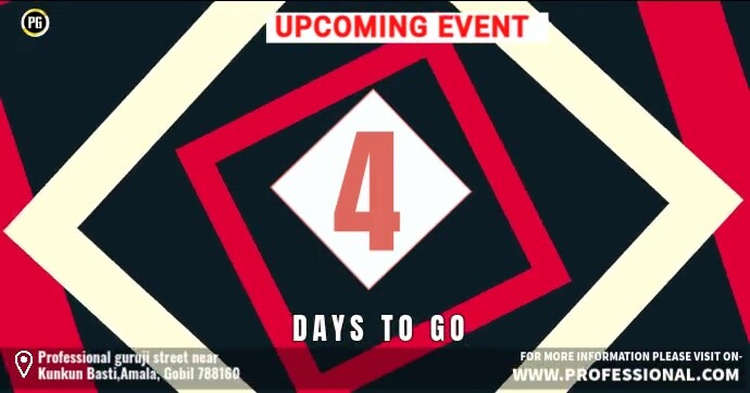 Black Typographic Upcoming Event  Facebook Shared Image template