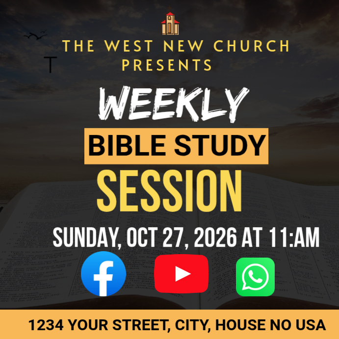 Black Typographic Weekly Bible Study Church Event Instagram Post ...
