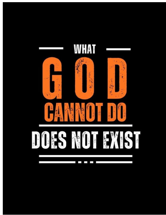 Black Typographic What God Cannot Do Does Not Exists  Flyer (us Letter) template