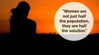 Black Typographic Women's Day Quotes Digital Display (16:9) template
