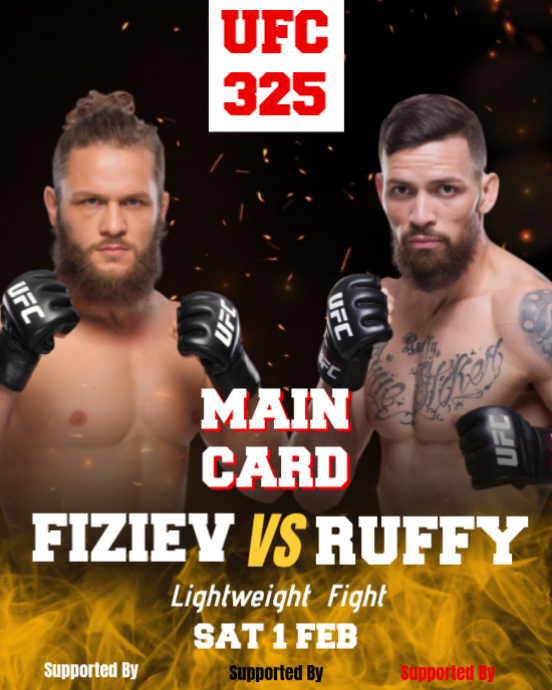 Black UFC Fight Instagram Portrait Template | PosterMyWall