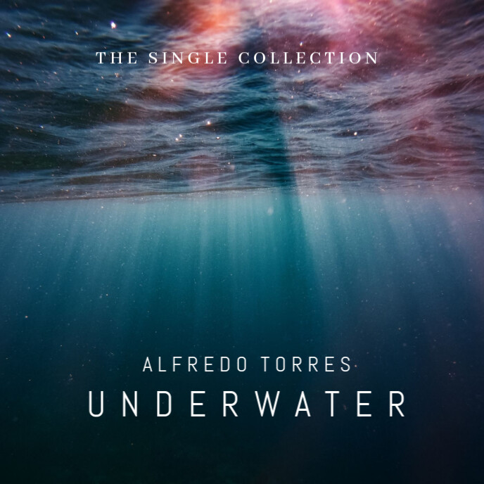 Black  Underwater Album Cover Pochette d'album template