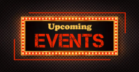 Black  Upcoming Events Facebook Shared Image template